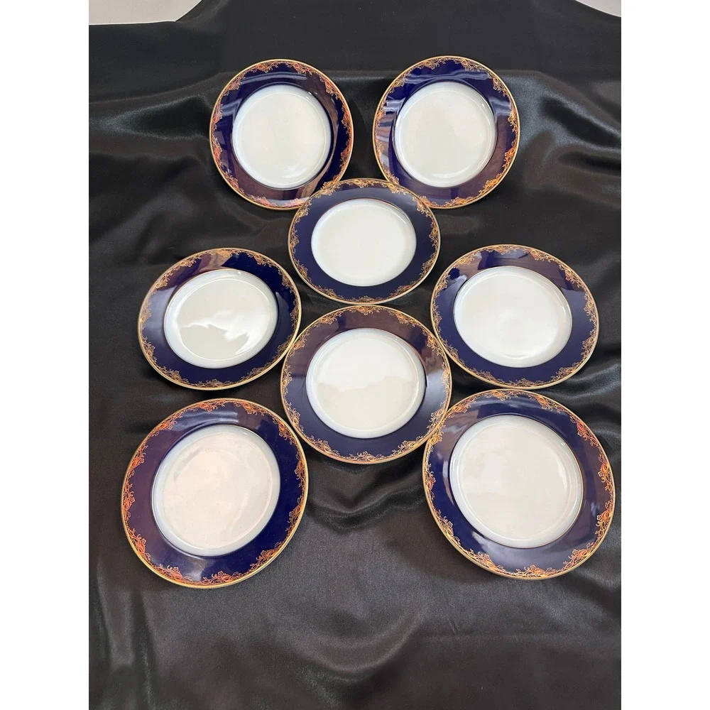 8 Rosenthal Classic Rose‎ Frederick the Great Cobalt Gold 7.75
